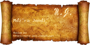Móra Jenő névjegykártya