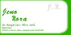 jeno mora business card